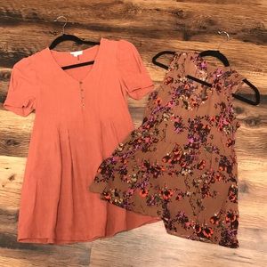 Fall Dress & Tunic Set! Size Small Entro and XS